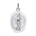 MARAKRAFT MARKETING Sterling Silver Oval St. Florian Medal w/20" Stainless Chain