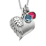 THE BERCO COMPANY, INC. Sterling Silver Angel Wing Heart Pendant