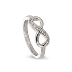 KELLY WATERS INC. Sterling Silver Infinity Ring w/Simulated Diamonds