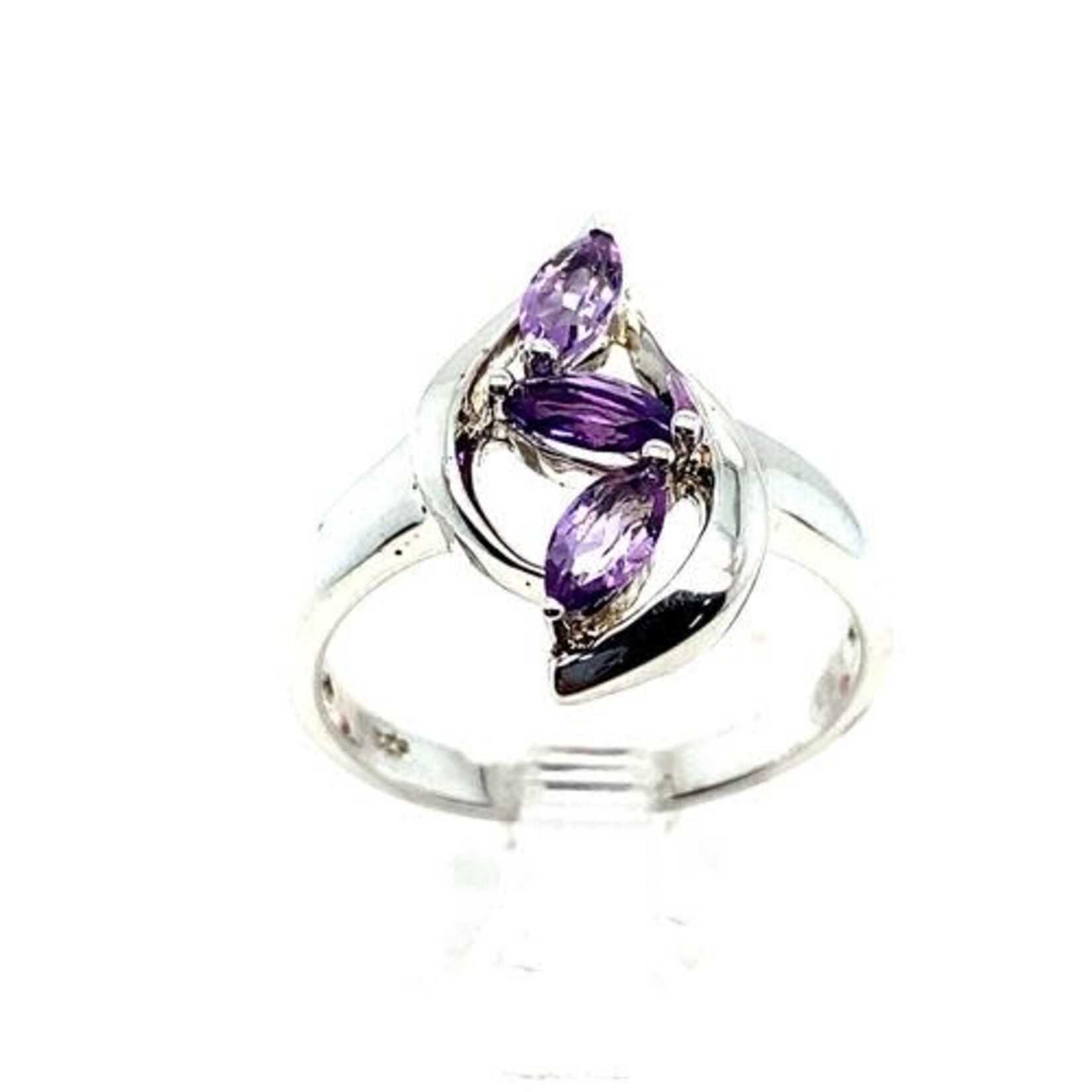 Benjamin Cohen Sterling Silver Amethyst 0.42cttw Ring