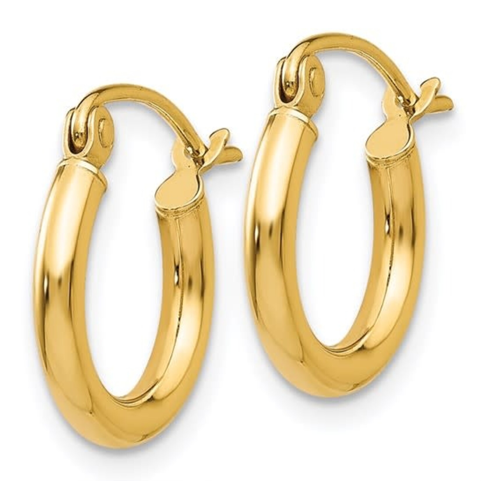 10K 13x2mm Plain Hoops .69grams