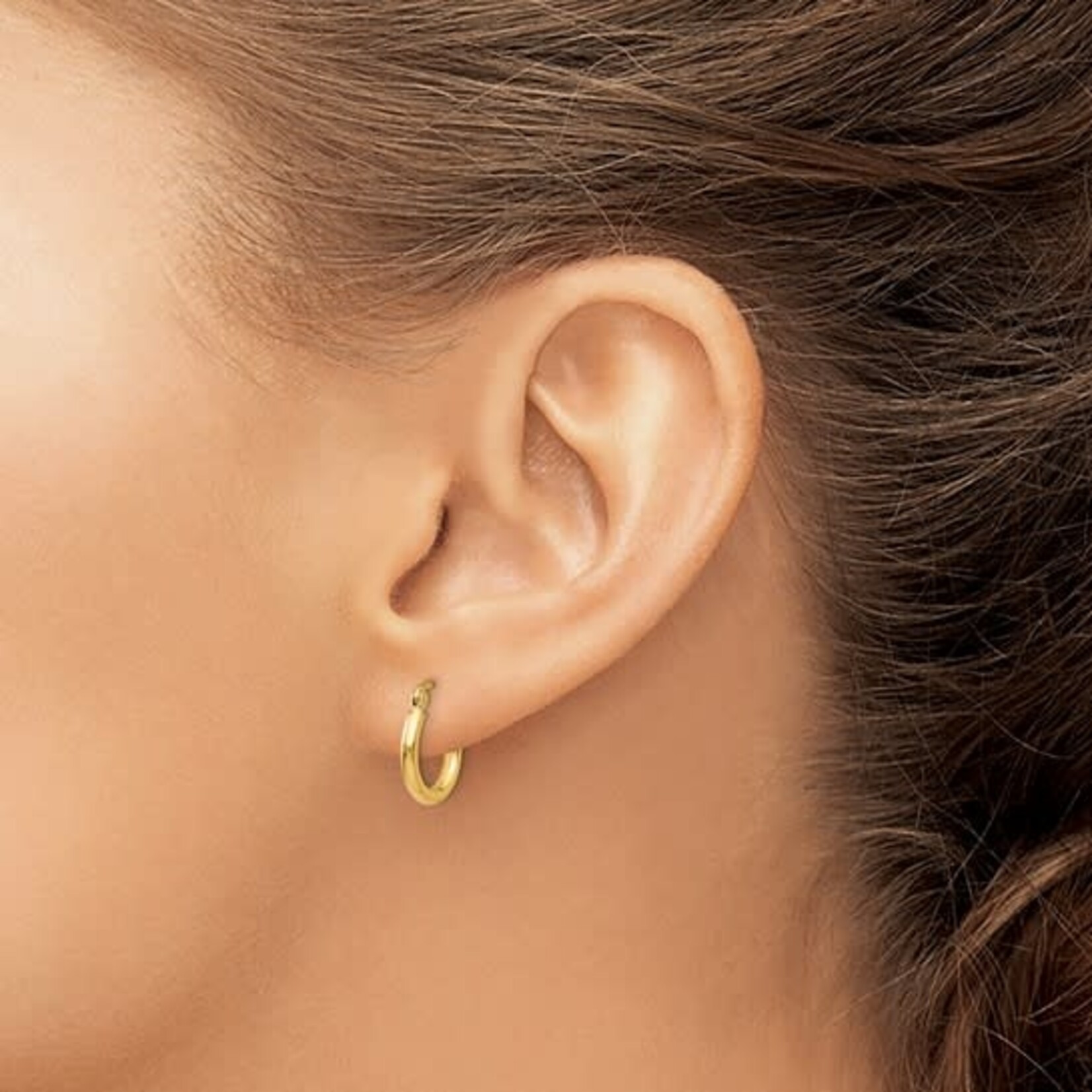 10K 13x2mm Plain Hoops .69grams
