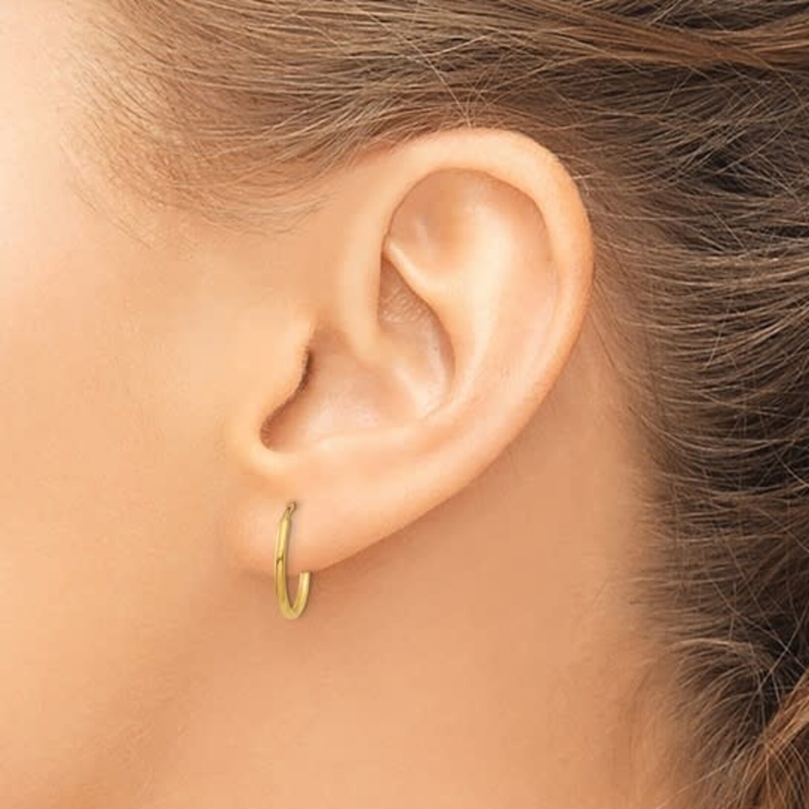 QUALITY GOLD OF CINCINNATI INC 14K 14x1.25mm Endless Hoops