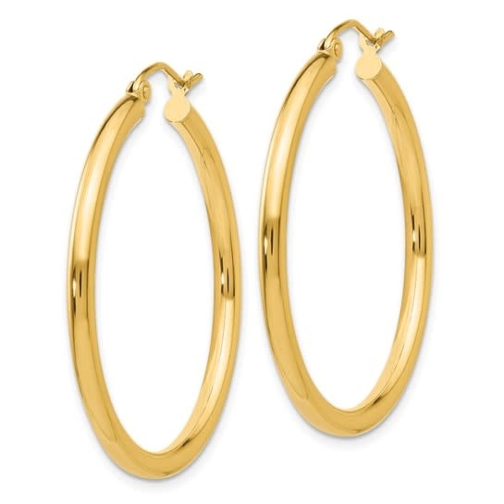 QUALITY GOLD OF CINCINNATI INC 14K 35x2.5mm Plain Hoop Earrings