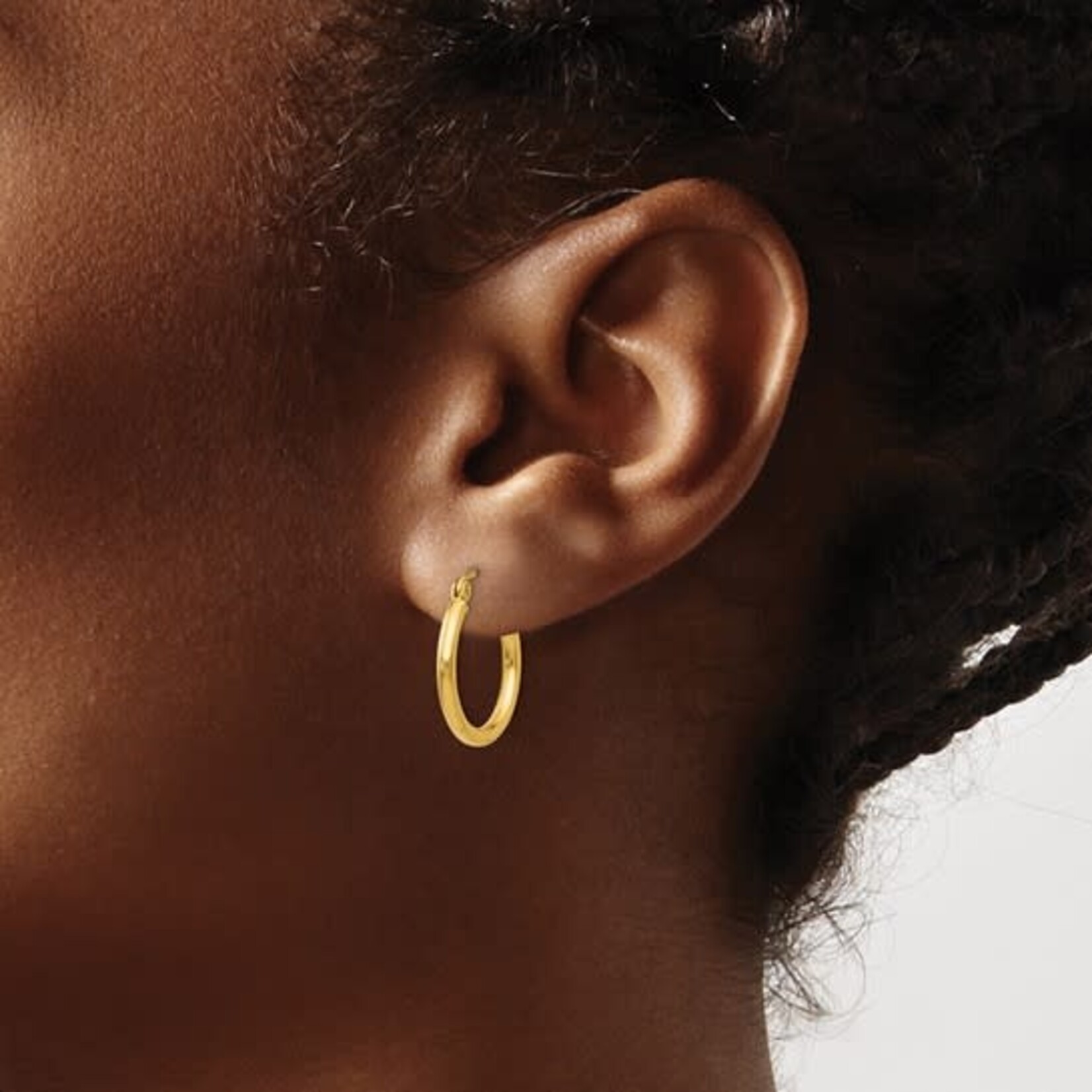 QUALITY GOLD OF CINCINNATI INC 14K 17x2mm Plain Hoop Earrings