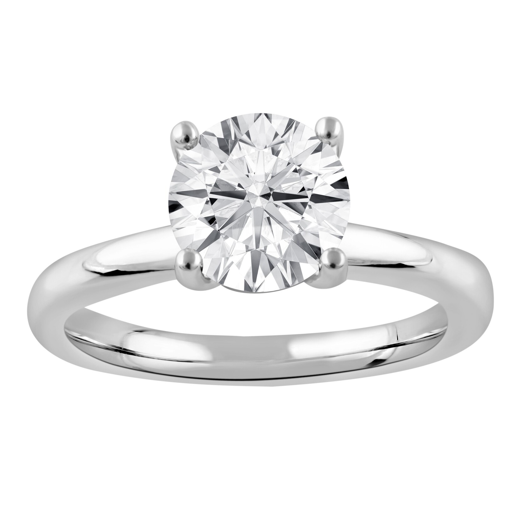 MERCURY RING CORP. 14KW 2.03ct Lab Grown Diamond Engagement Ring F VS1 Ideal Cut