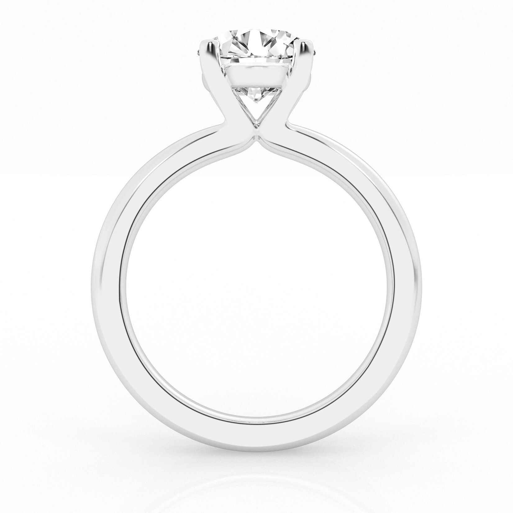 MERCURY RING CORP. 14KW 2.03ct Lab Grown Diamond Engagement Ring F VS1 Ideal Cut