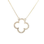 Dia Expressions 14K Clover Diamond Pendant 0.25cttw