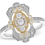 ALLISON-KAUFMAN COMPANY 14KTT 51 Diamond Ladies Fancy Ring