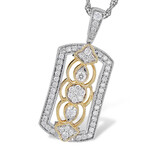 ALLISON-KAUFMAN COMPANY 14KTT 58 Diamond Fancy Pendant