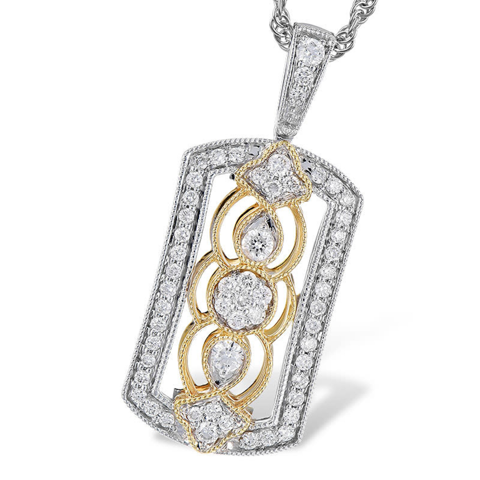 ALLISON-KAUFMAN COMPANY 14KTT 58 Diamond Fancy Pendant