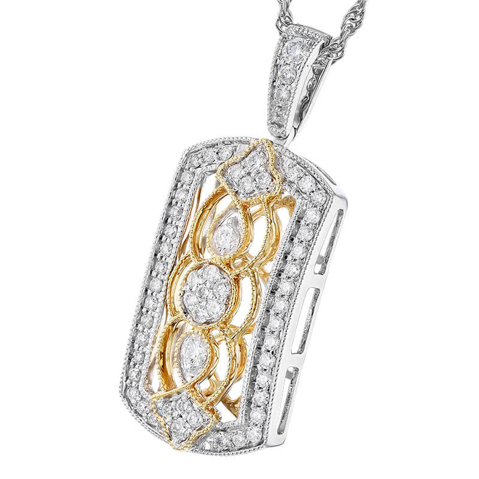 ALLISON-KAUFMAN COMPANY 14KTT 58 Diamond Fancy Pendant