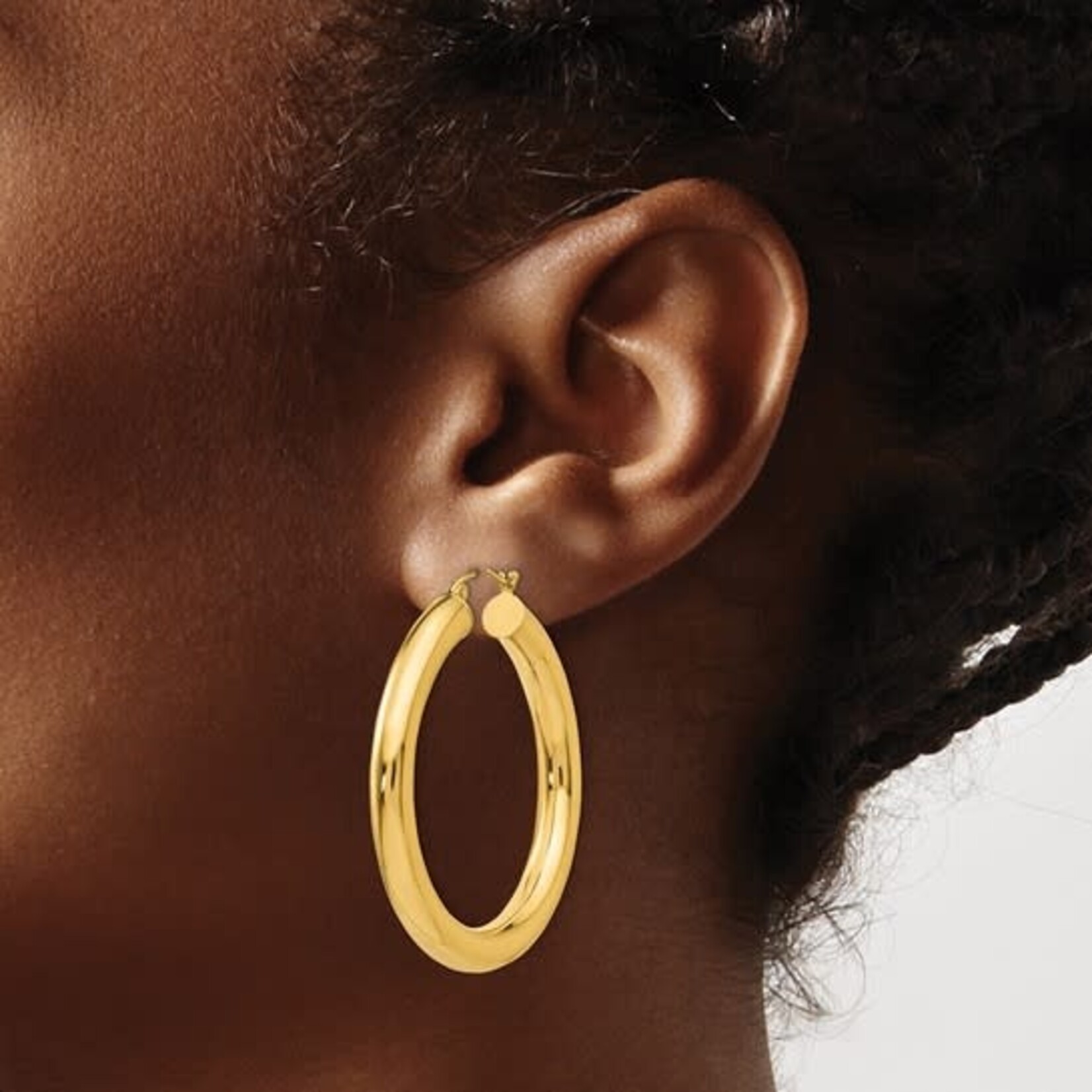 QUALITY GOLD OF CINCINNATI INC 10K 40x5mm Polished Hoops