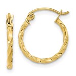 QUALITY GOLD OF CINCINNATI INC 10K 16x2mm Twist Hoops