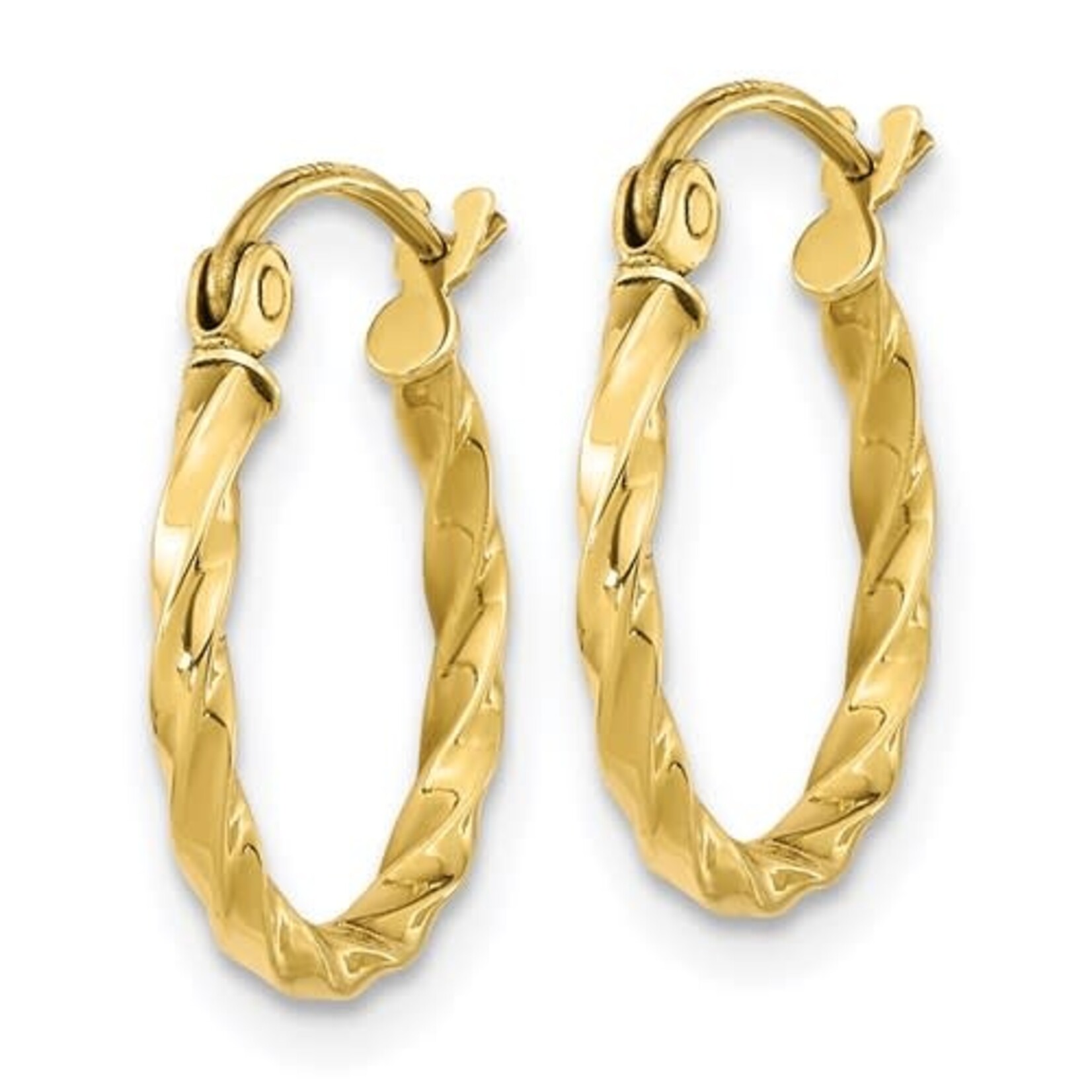 QUALITY GOLD OF CINCINNATI INC 10K 16x2mm Twist Hoops