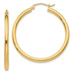 QUALITY GOLD OF CINCINNATI INC 14K 35x2.5mm Plain Hoops