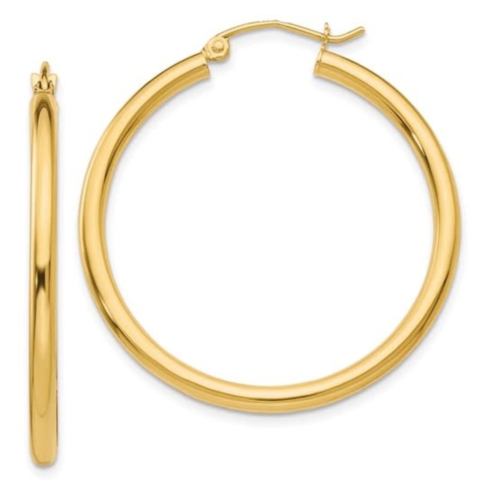 QUALITY GOLD OF CINCINNATI INC 14K 35x2.5mm Plain Hoops