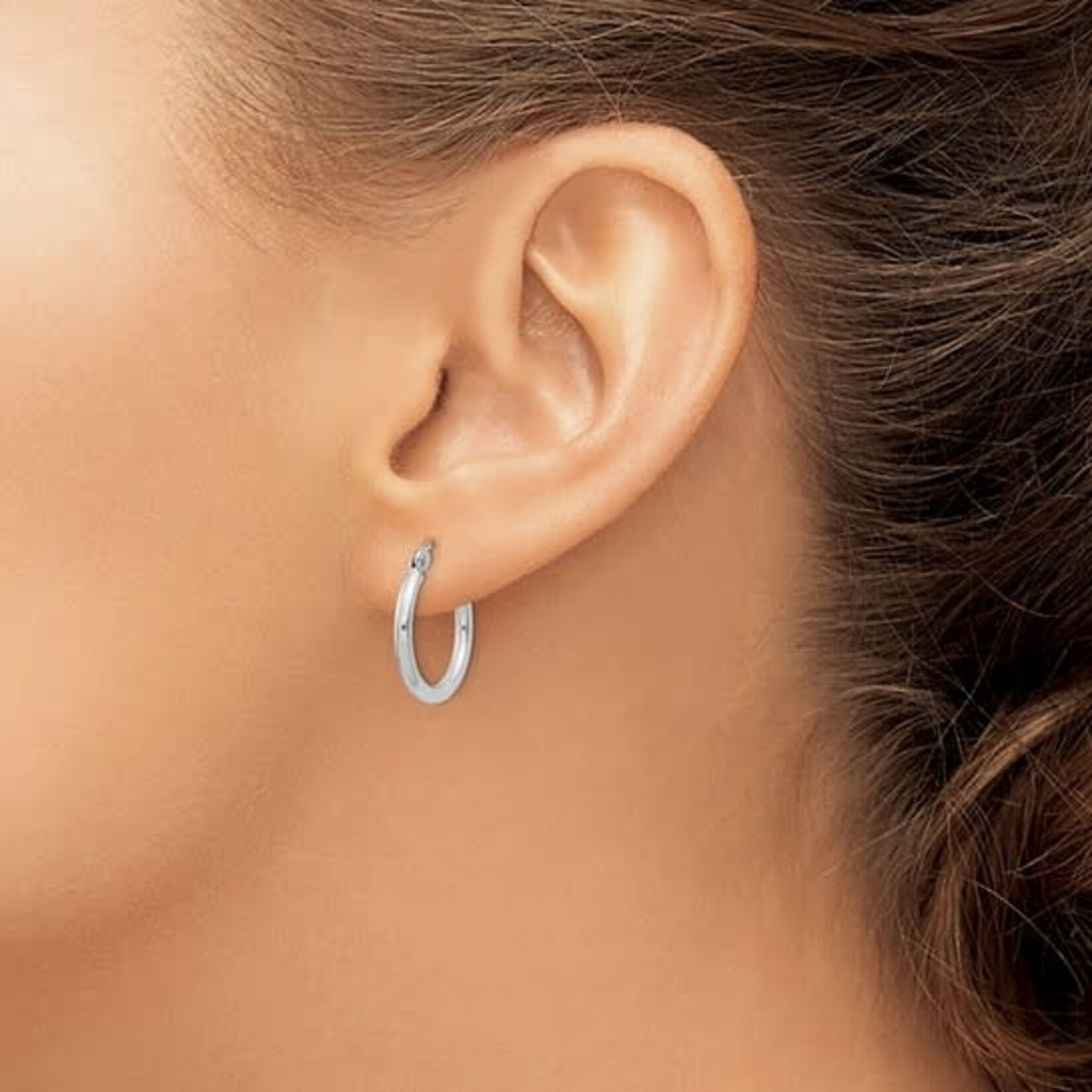QUALITY GOLD OF CINCINNATI INC Sterling Silver 2x17mm Hoops