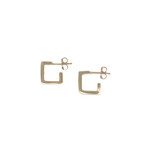 STERLING REPUTATION 18K Gold Filled Square small posted Hoops
