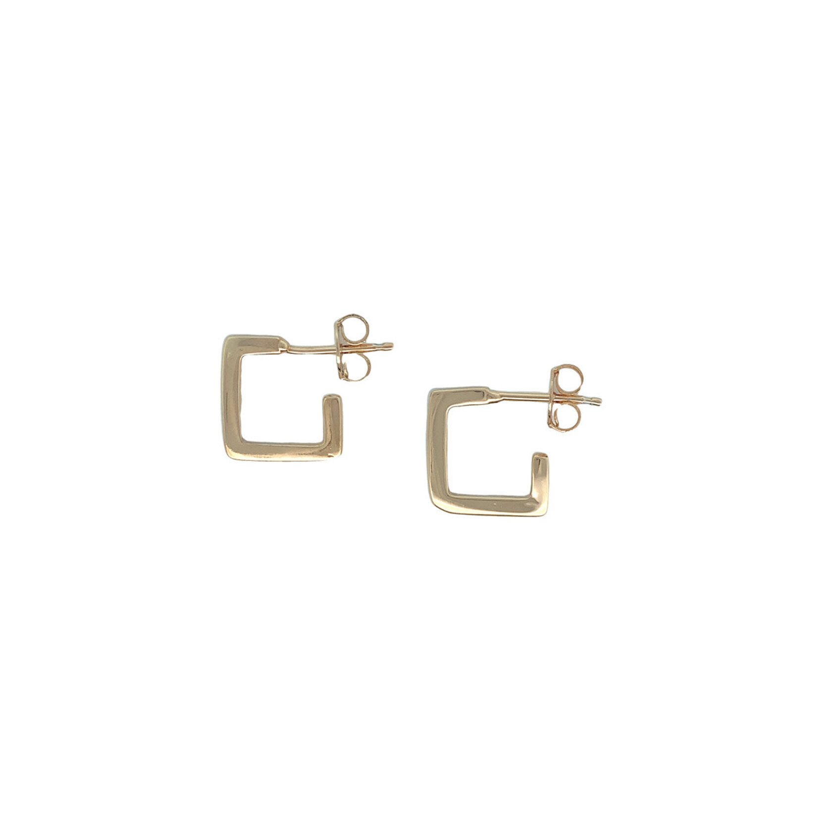 STERLING REPUTATION 18K Gold Filled Square small posted Hoops