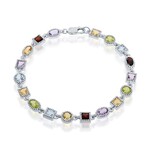 CLASSIC IMPORTS INC 7.5” Sterling Silver Gemstone Bracelet