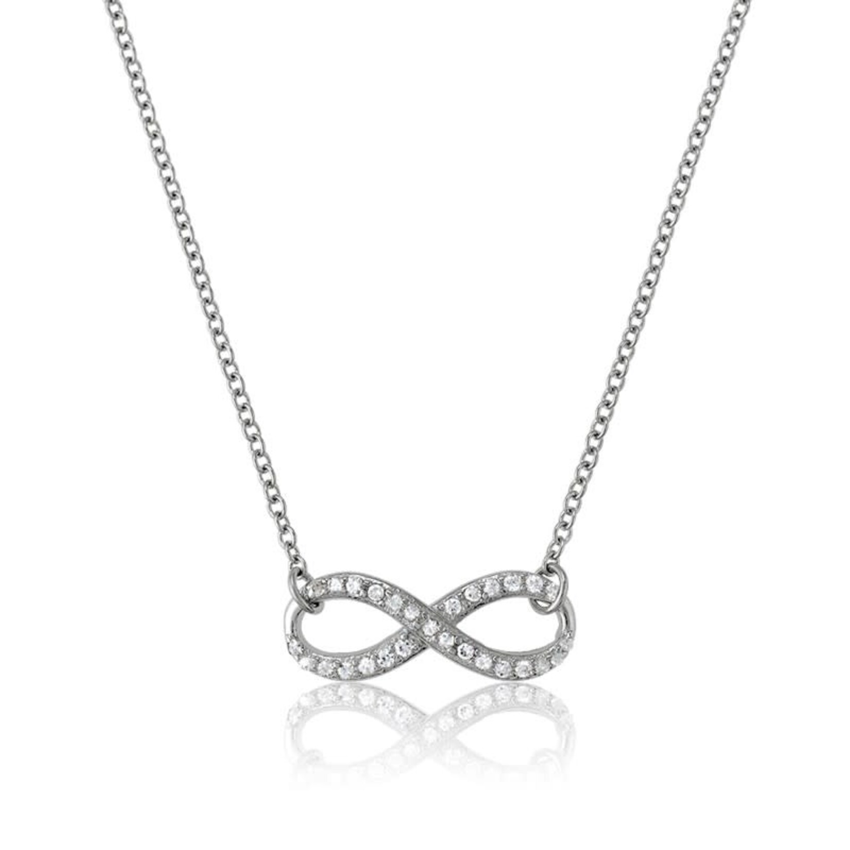 CLASSIC IMPORTS INC Sterling Silver 16+2" CZ Infinity Necklace
