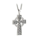 SOLVAR LIMITED Sterling Oxidised Cross w/Stainless Steel Chain