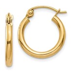 QUALITY GOLD OF CINCINNATI INC 10K 15x2mm Plain Polished Hoops