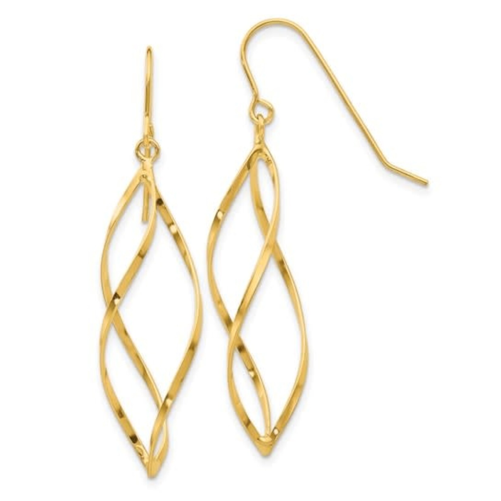QUALITY GOLD OF CINCINNATI INC 10K Twisted Dangle Earrings