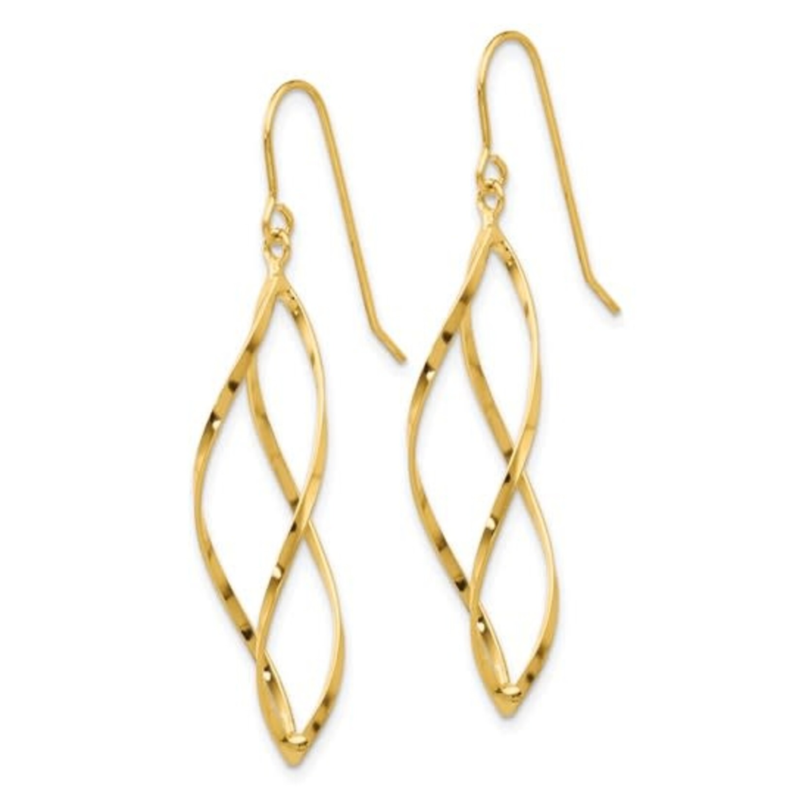 QUALITY GOLD OF CINCINNATI INC 10K Twisted Dangle Earrings