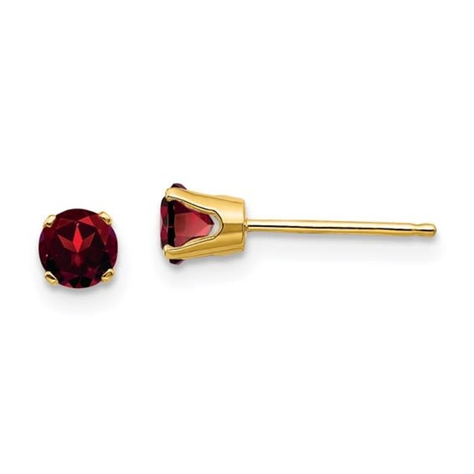 QUALITY GOLD OF CINCINNATI INC 14K 4mm Garnet Earrings