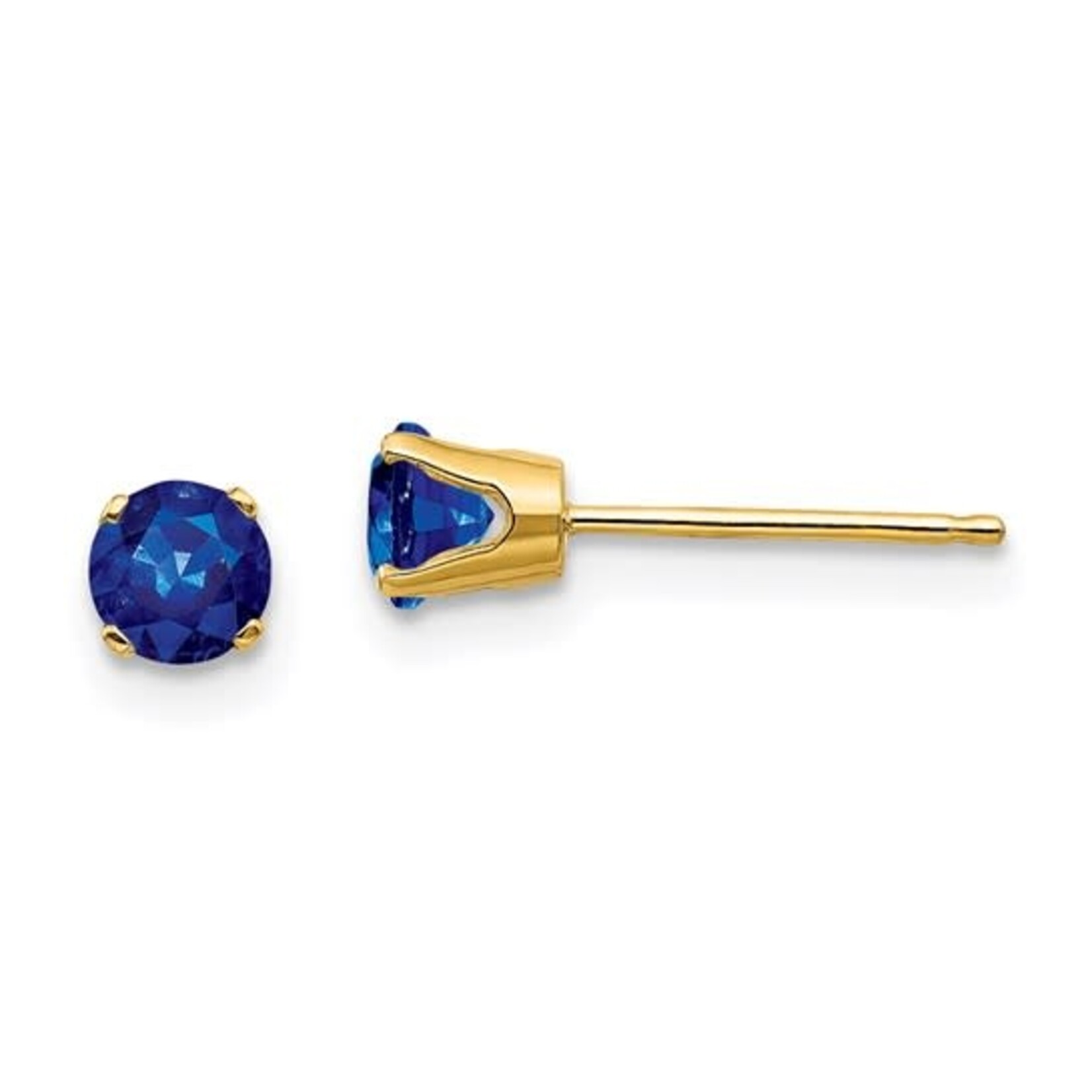 QUALITY GOLD OF CINCINNATI INC 14K 4mm Sapphire Earrings