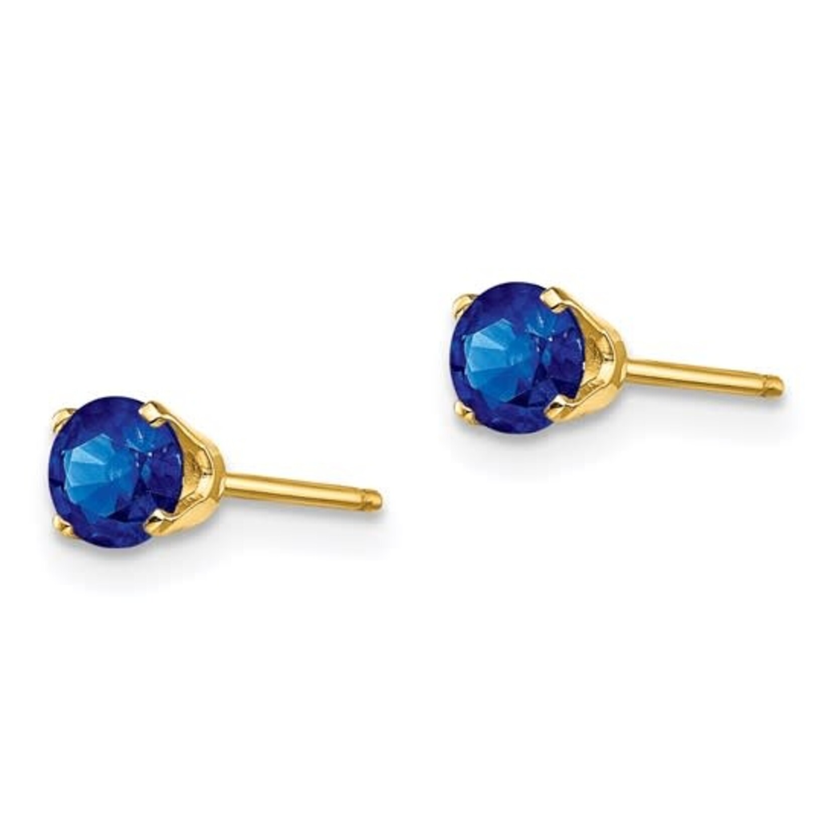 QUALITY GOLD OF CINCINNATI INC 14K 4mm Sapphire Earrings