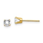 QUALITY GOLD OF CINCINNATI INC 14K 4mm White Topaz Earrings