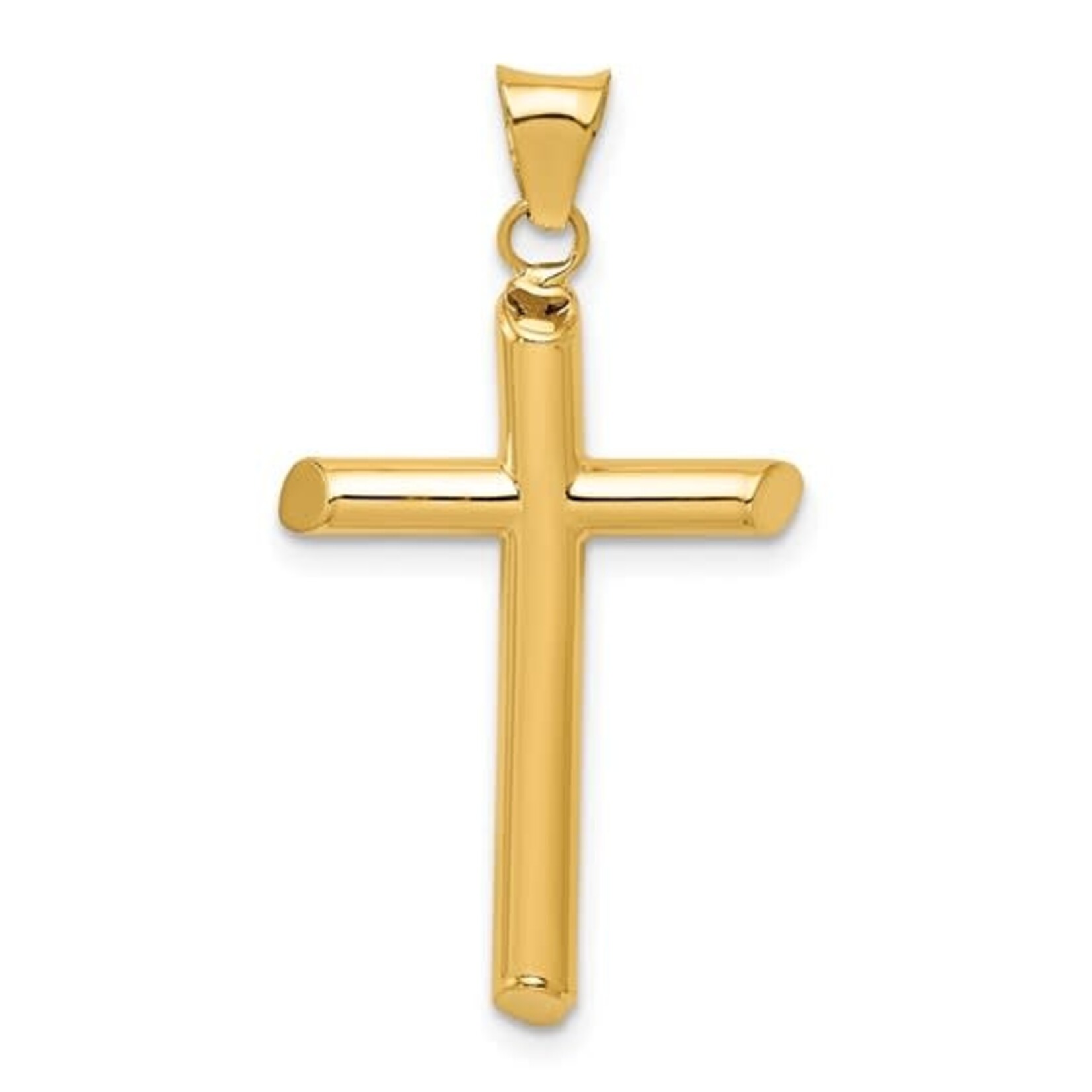 QUALITY GOLD OF CINCINNATI INC 14K Polished Tube Cross 1.05g