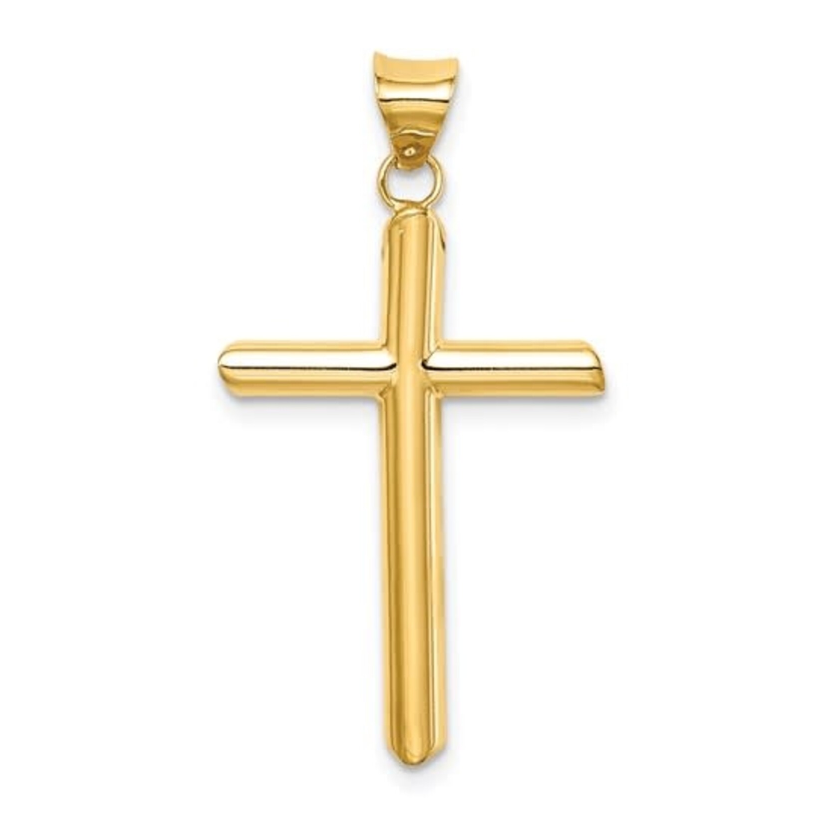 QUALITY GOLD OF CINCINNATI INC 14K Polished Tube Cross 1.05g