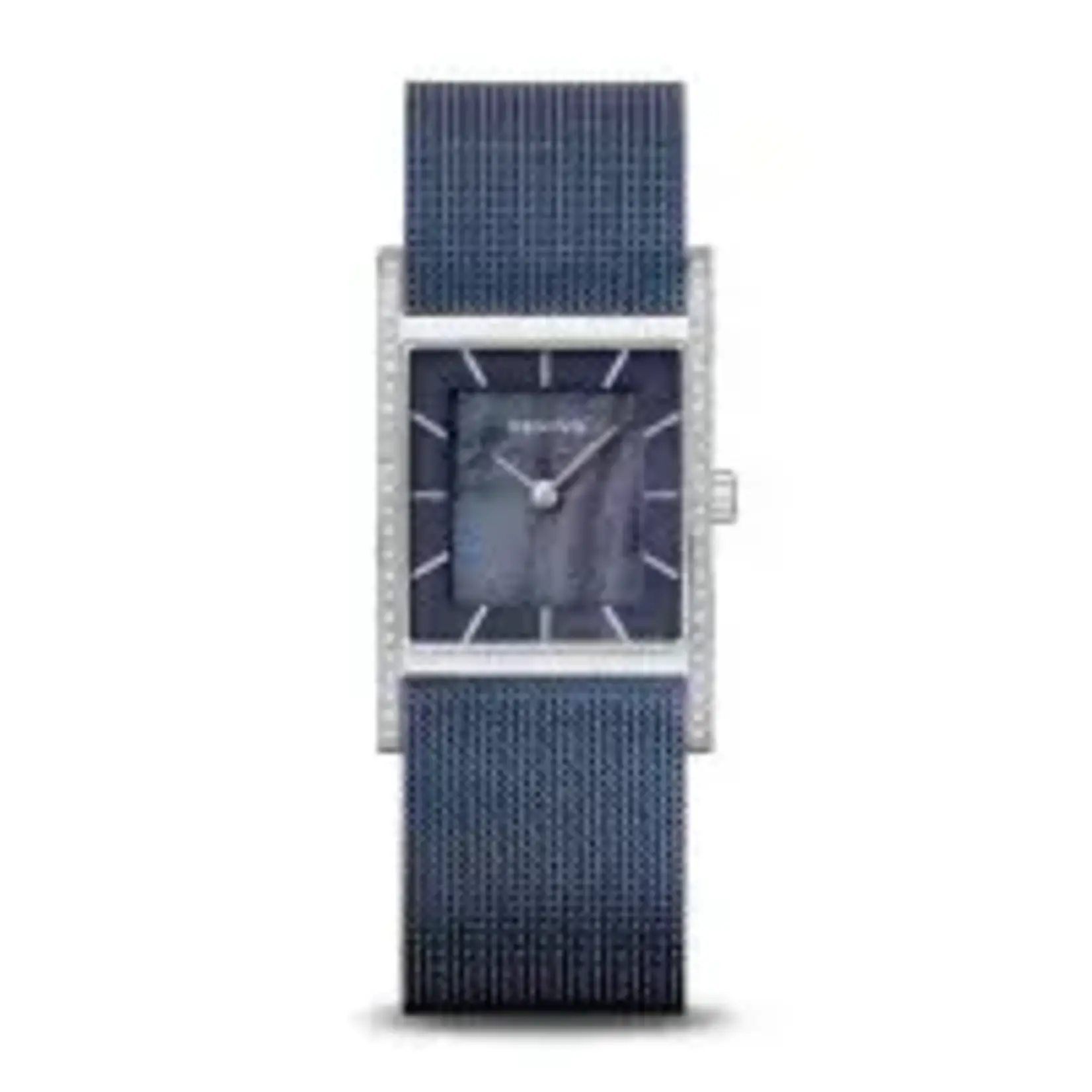 BERING Bering Ladies Blue Mesh, Accented CZ's, Blue Dial, 50M WR, Sapphire Crystal Watch