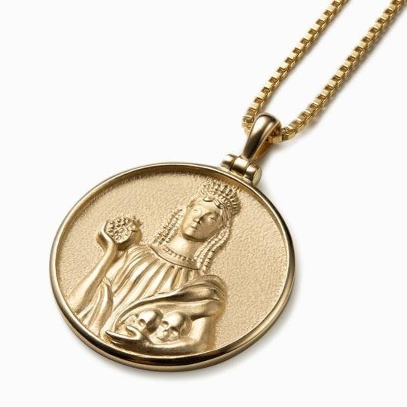 Persephone Standard 16-18" Box Chain Necklace · 14K Gold Vermeil