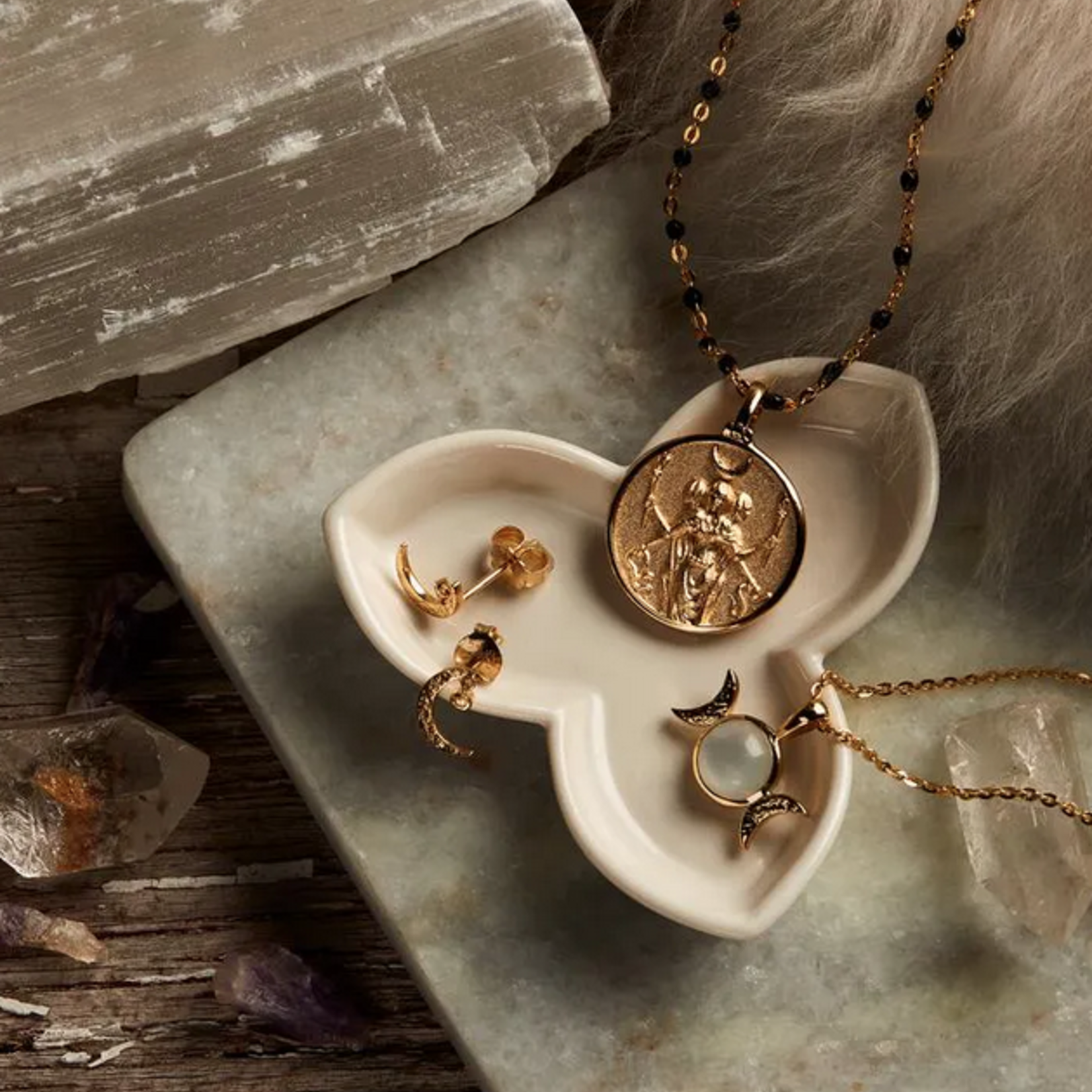 Mini Triple Moon · Pendant ·