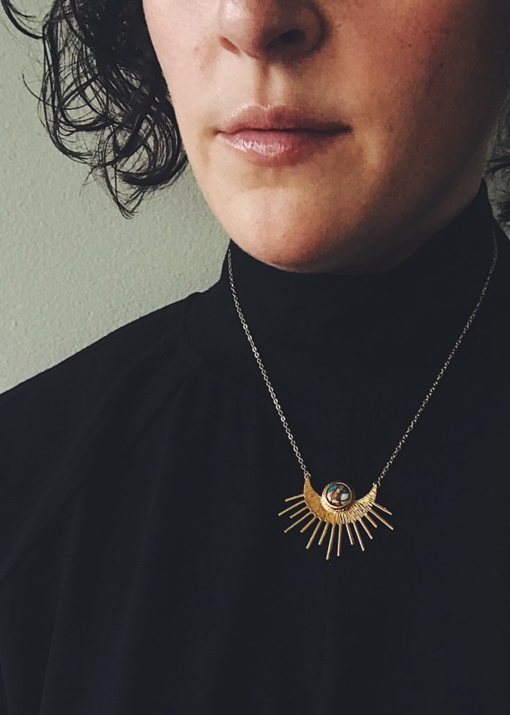 Sun Goddess Necklace  Gold