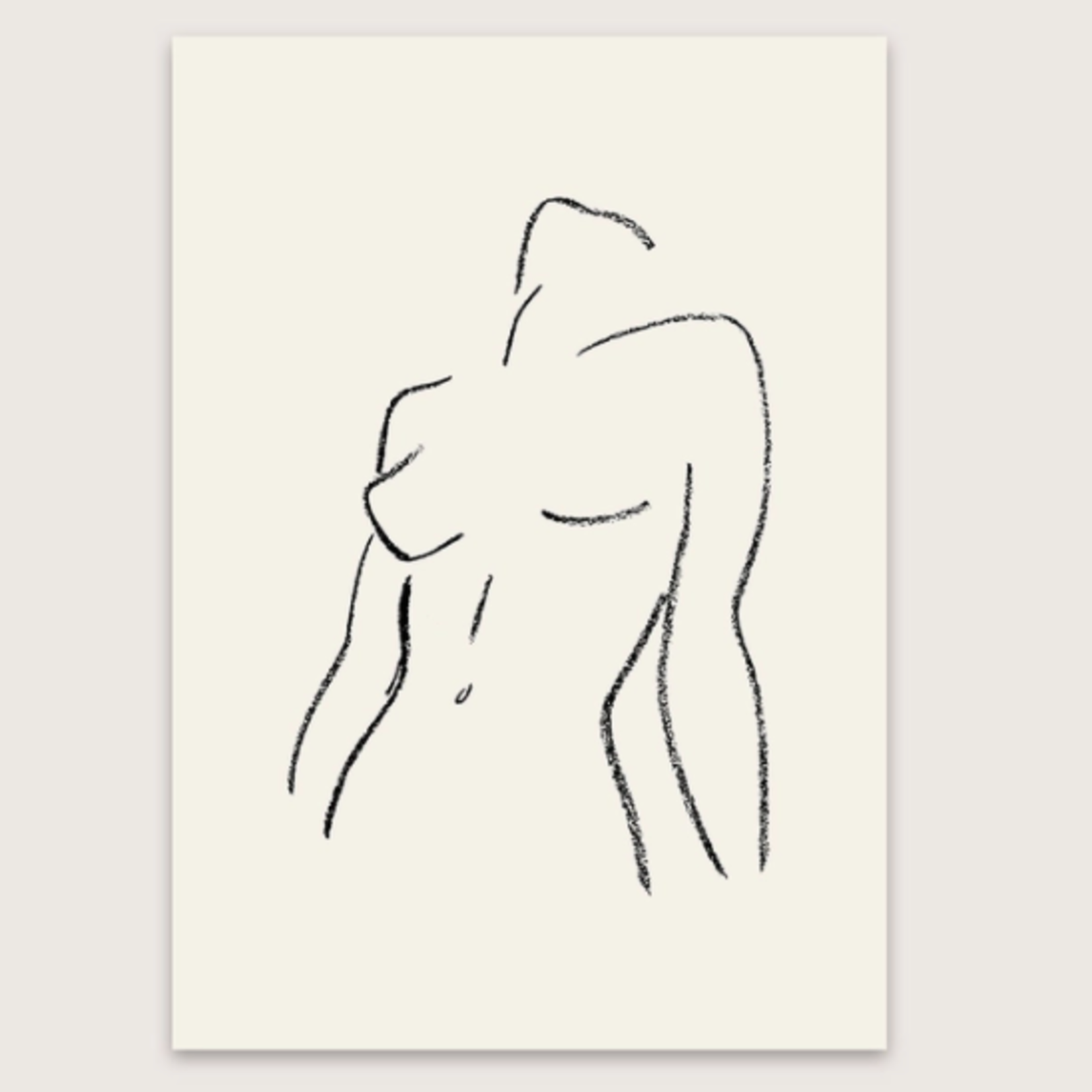 Female Form 02 Art Print A4