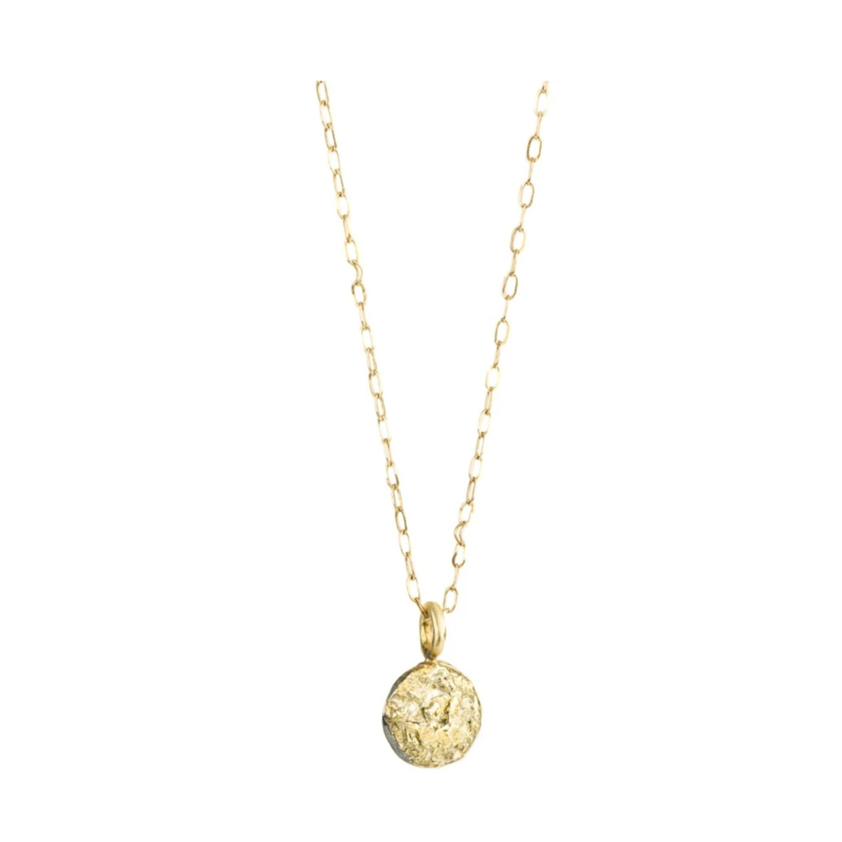 Dusted Pebble Necklace - 14k Gold Chain