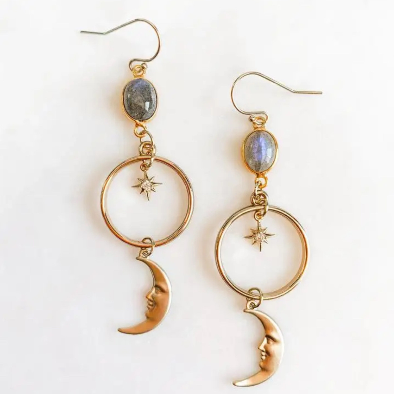 The Pretty Eclectic Midnight Moon Earrings
