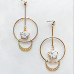 The Pretty Eclectic Star and Moon Phase Earrings