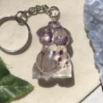 Curvy Goddess Keychain: Purple Baby’s Breath