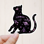 Mystical Black Cat | Sticker
