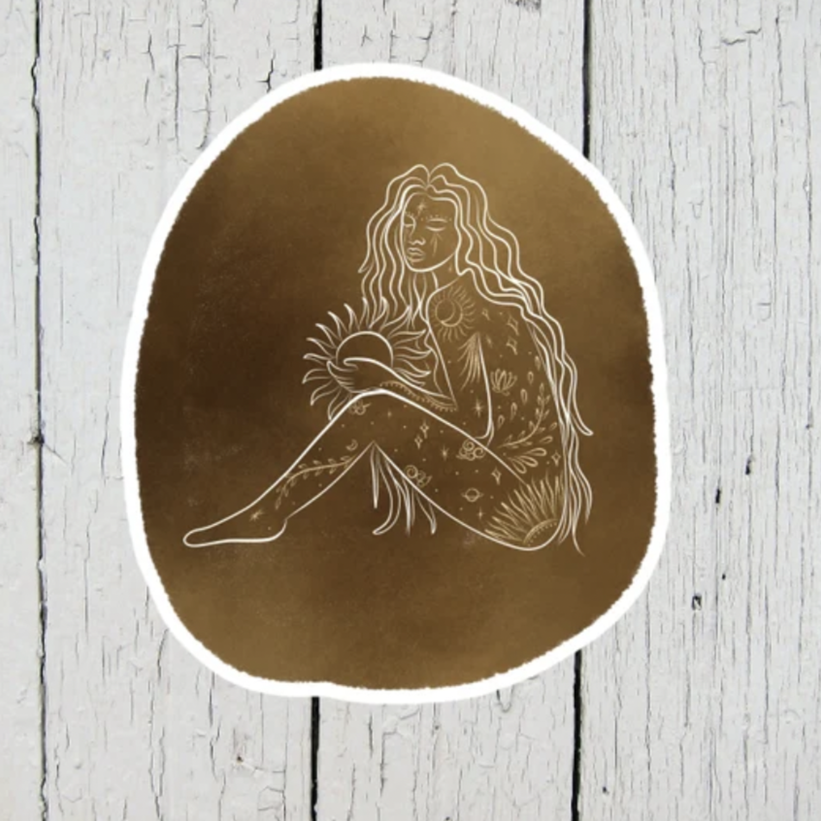 Witch Gold Goddess Sticker