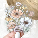 *Clear Wildflower Bunch Sticker