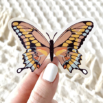 *Pink Swallowtail Butterfly Sticker