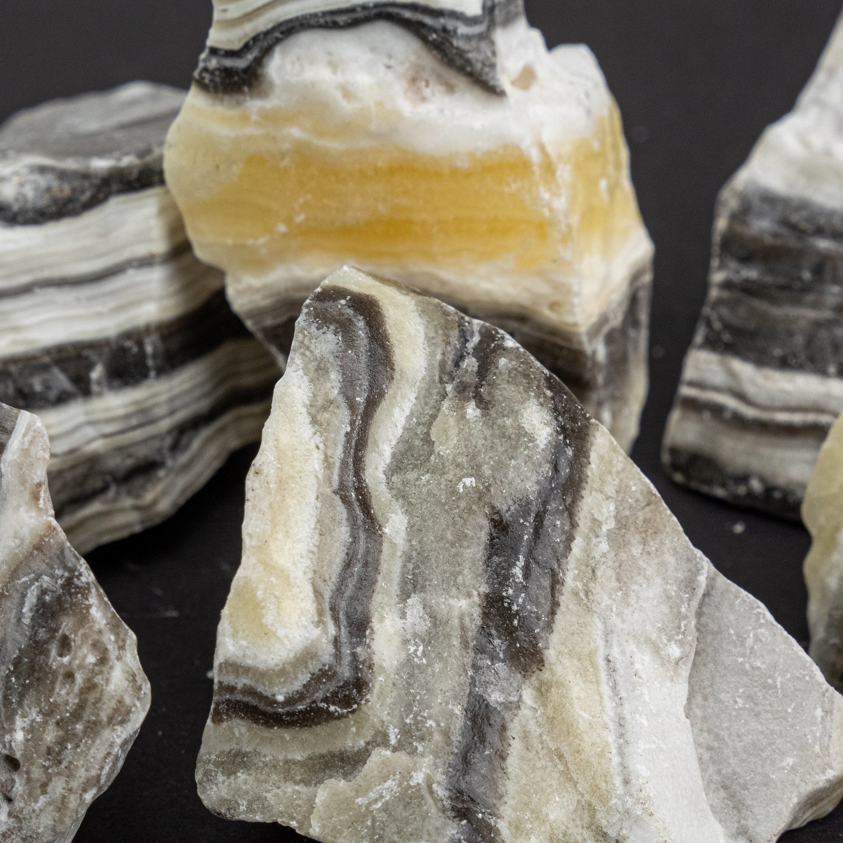Gemimex Zebra Calcite | Rough | 50-70mm | Mexico